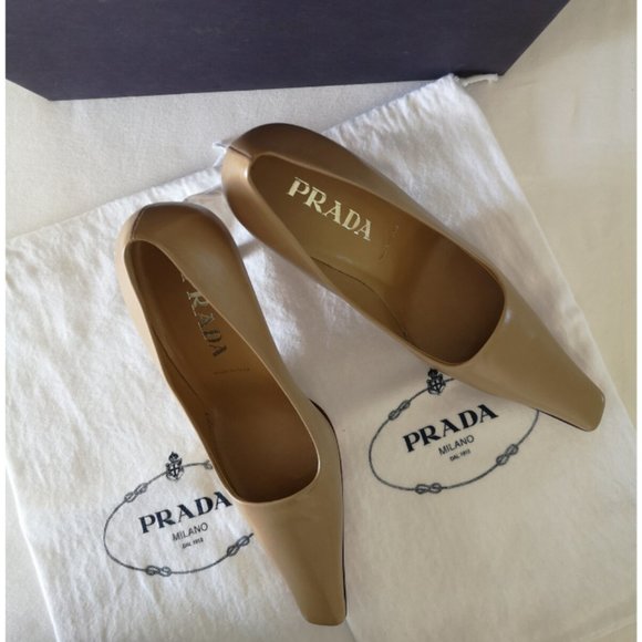 Prada Leather Capretto High Heel Pumps - Picture 5 of 11